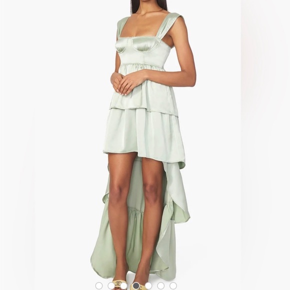 WeWoreWhat green high low dress - Picture 4 of 10